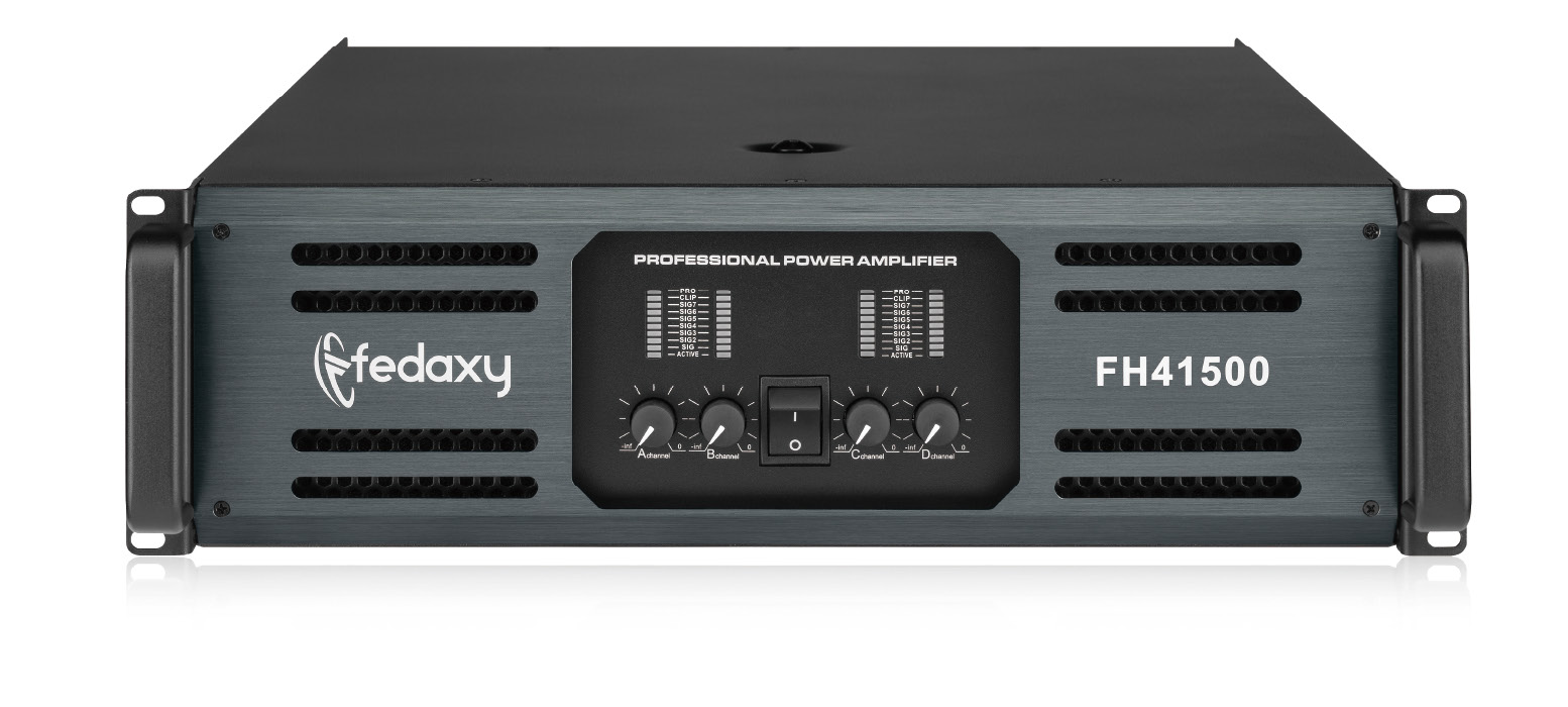 FH41500 3U 4 Channel 4x1500W Class H Power Amplifier