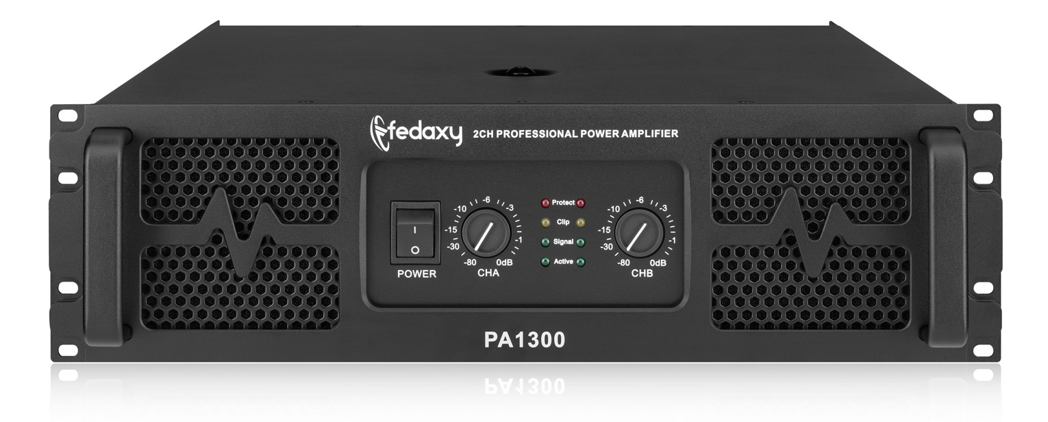 PA1300 3U 2 Channel 2x1300W Class AB Power amplifier