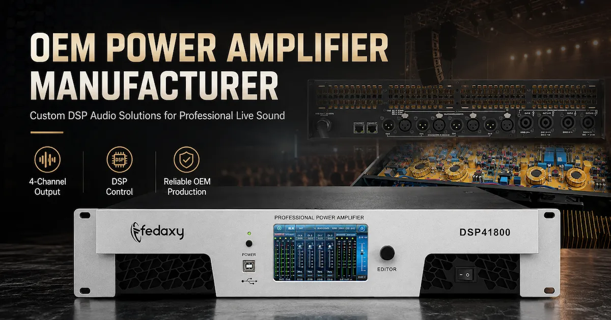How to Choose an OEM Power Amplifier Manufacturer for Live Sound